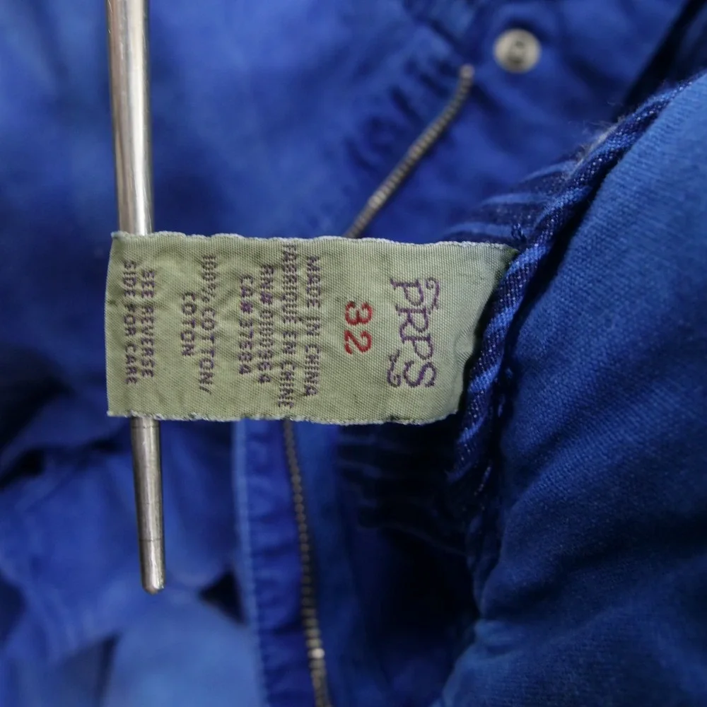 PRPS Goods Pants Mens 32 Blue Chino Straight Leg Cotton Twill Casual